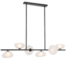 Telbix Zecca 6 Light Pendant Light G9 Black Frost ZECCAPE6-BKFR - The Blue Space