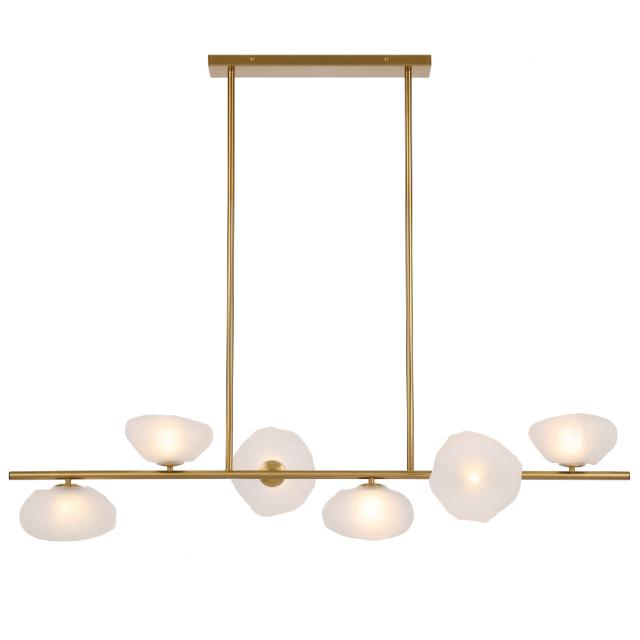 Telbix Zecca 6 Light Pendant Light G9 Gold Frost ZECCAPE6-AGFR - The Blue Space