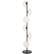 Telbix Zecca Floor Lamp G9 Black Frost ZECCAFL6-BKFR - The Blue Space