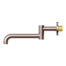 Mecca Wall Mounted Swivel Basin/Bath Spout Only 225mm Brushed Bronze | The Blue Space