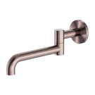 Mecca Wall Mounted Swivel Basin/Bath Spout Only 225mm Brushed Bronze | The Blue Space