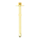 Mecca Wall Mounted Swivel Basin/Bath Spout Only 225mm Brushed Gold top view | The Blue Space