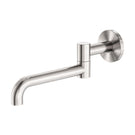 Mecca Wall Mounted Swivel Basin/Bath Spout Only 225mm Brushed Nickel | The Blue Space