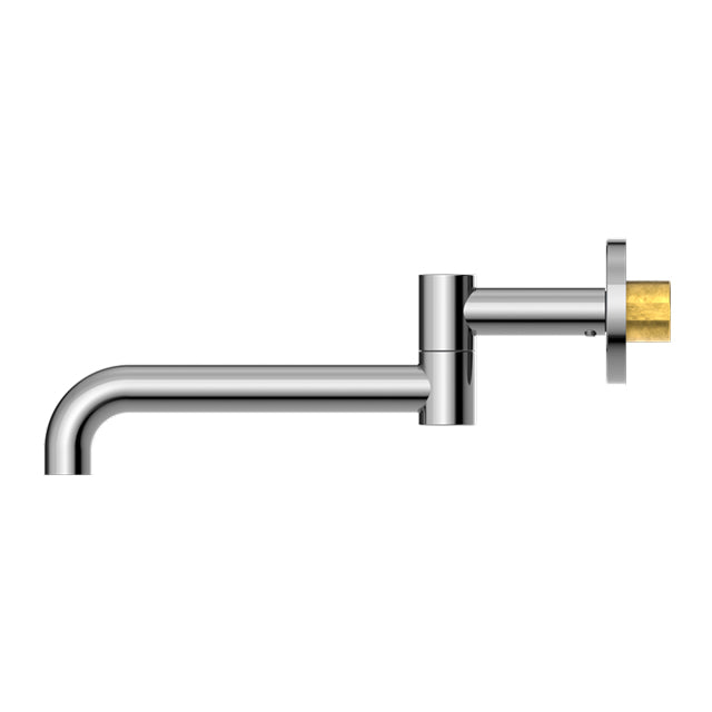 Mecca Wall Mounted Swivel Basin/Bath Spout Only 225mm Chrome | The Blue Space