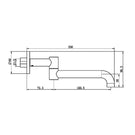 Mecca Wall Mounted Swivel Basin/Bath Spout Only technical drawing | The Blue Space