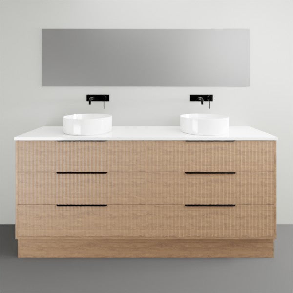 Timberline Emmett Apollo Floor Standing Vanity With Above Counter Basin - 1800mm Double Basin EMM-VCO-1800-D-F-AP | The Blue Space