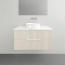 Timberline Emmett Apollo Wall Hung Vanity With Above Counter Basin - 900mm Single Basin EMM-VCO-900-C-W-AP | The Blue Space