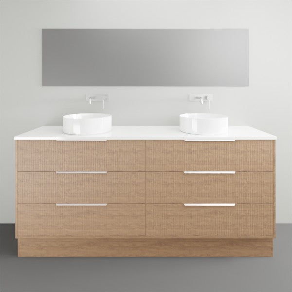 Timberline Emmett Dockland Floor Standing Vanity With Above Counter Basin - 1800mm Double Basin EMM-VCO-1800-D-F-DL | The Blue Space