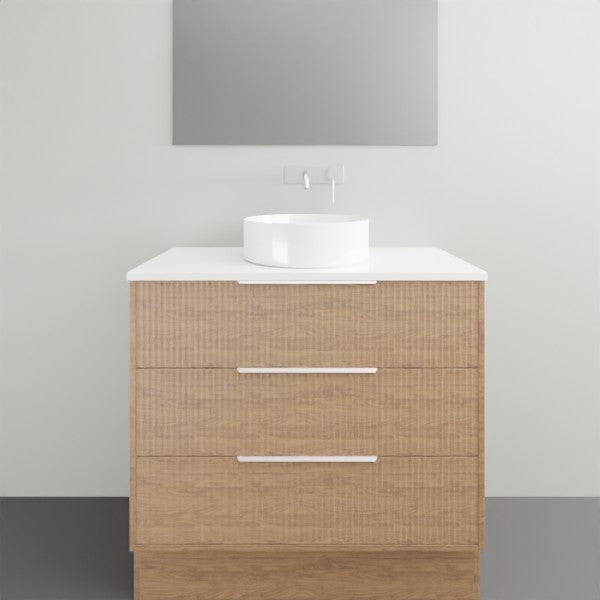 Timberline Emmett Dockland Floor Standing Vanity With Above Counter Basin - 900mm Single Basin EMM-VCO-900-C-F-DL | The Blue Space