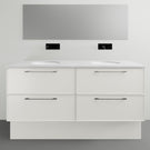 Timberline Henley Kent Floor Standing Vanity With Under Counter Basin - 1500mm Double Basin HEN-V-1500-D-SSU-F-KENT | The Blue Space