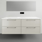 Timberline Henley Kent Wall Hung Vanity With Under Counter Basin - 1500mm Single Basin HEN-V-1500-C-SSU-W-KENT | The Blue Space