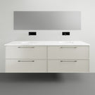 Timberline Henley Kent Wall Hung Vanity With Under Counter Basin - 1800mm Double Basin HEN-V-1800-D-SSU-W-KENT | The Blue Space