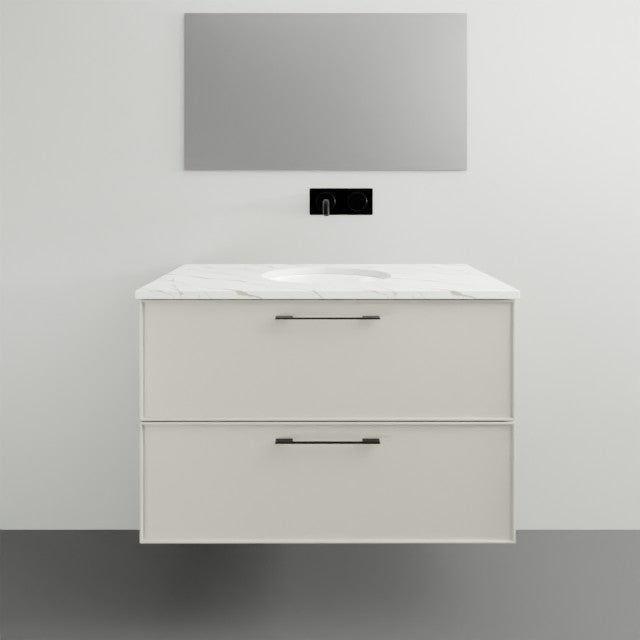 Timberline Henley Kent Wall Hung Vanity With Under Counter Basin - 900mm Single Basin HEN-V-900-C-SSU-W-KENT | The Blue Space