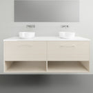 Timberline Kansas Wall Hung Vanity with Above Counter Basin - 1500mm Double Basin | The Blue Space