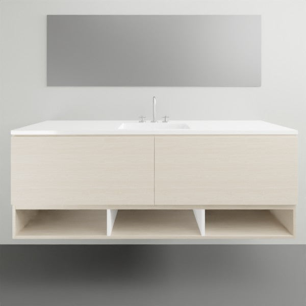 Timberline Kansas Wall Hung with Vanity Regal Acrylic Top - 1500mm Single Basin | The Blue Space