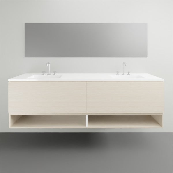 Timberline Kansas Wall Hung with Vanity Regal Acrylic Top - 1800mm Double Basin | The Blue Space