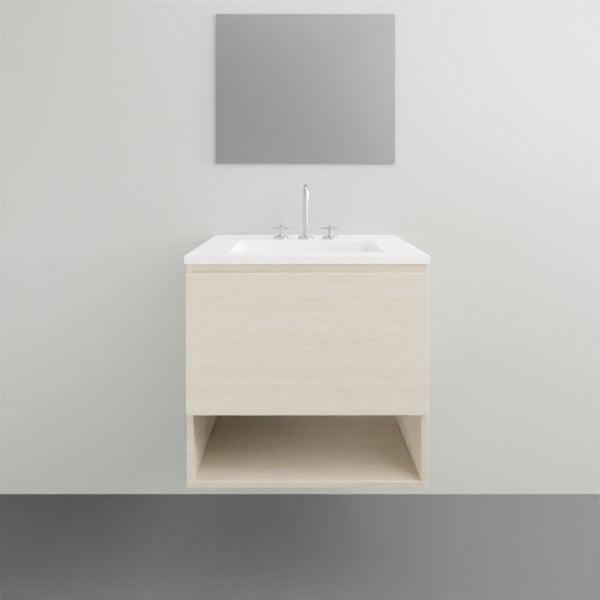 Timberline Kansas Wall Hung with Vanity Regal Acrylic Top - 600mm Single Basin | The Blue Space