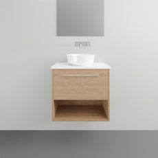 Timberline Karlie Wall Hung Ensuite Vanity with Urban Ceramic Top - 600mm Single Basin | The Blue Space