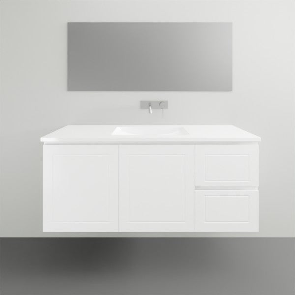Timberline Nevada Classic Wall Hung Vanity With Ceramic Top 1200mm Single bowl - The Blue Space