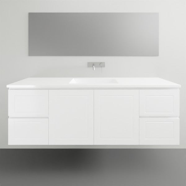 Timberline Nevada Classic Wall Hung Vanity With Ceramic Top 1500mm Single bowl - The Blue Space