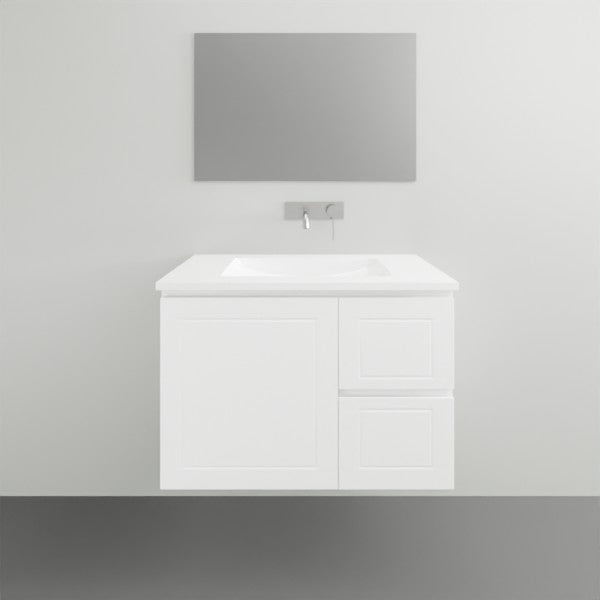 Timberline Nevada Classic Wall Hung Vanity With Ceramic Top 750mm centre bowl - The Blue Space