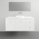 Timberline Nevada Classic Wall Hung Vanity with Silksurface Top - 1200mm centre bowl | The Blue Space