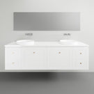 Timberline Nevada Classic Wall Hung Vanity with Silksurface Top - 1800mm double bowl | The Blue Space