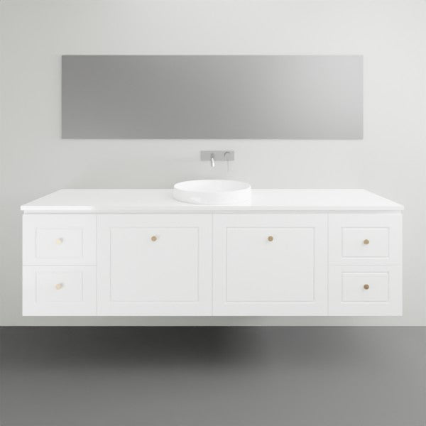 Timberline Nevada Classic Wall Hung Vanity with Silksurface Top - 1800mm centre bowl | The Blue Space