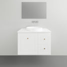 Timberline Nevada Classic Wall Hung Vanity with Silksurface Top - 750mm centre bowl | The Blue Space