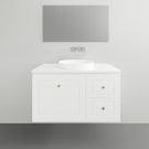 Timberline Nevada Classic Wall Hung Vanity with Silksurface Top - 900mm centre bowl | The Blue Space