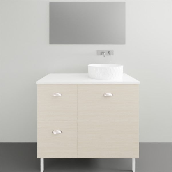 Timberline Nevada Floor Standing Vanity on Legs with Silksurface Above Counter Basin - 900mm Right Hand Single Basin | The Blue Space