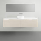 Timberline Santos Apollo Wall Hung Vanity with Silk Surface Top and Above Counter Basin - 1800mm Single Basin | The Blue Space