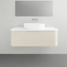 Timberline Santos Dockland Wall Hung Vanity with Silk Surface Top and Above Counter Basin - 1200mm Single Basin | The Blue Space