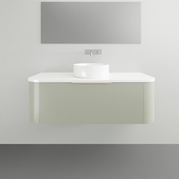 Timberline Santos Flat Wall Hung Vanity with Silk Surface Top and Basin - 1200mm Single Basin | The Blue Space