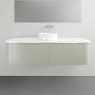 Timberline Santos Flat Wall Hung Vanity with Silk Surface Top and Basin - 1500mm Single Basin | The Blue Space