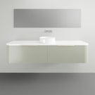 Timberline Santos Flat Wall Hung Vanity with Silk Surface Top and Basin - 1800mm Single Basin | The Blue Space