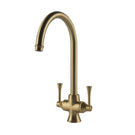 Turner Hastings Gosford Double Sink Mixer - Brushed Brass GO203DM-BB - The Blue Space