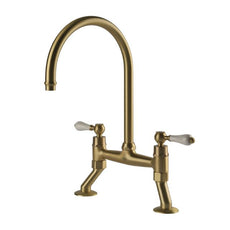 Turner Hastings Ludlow Bridge Mixer Tap - Brushed Brass LU106BM-BB - The Blue Space