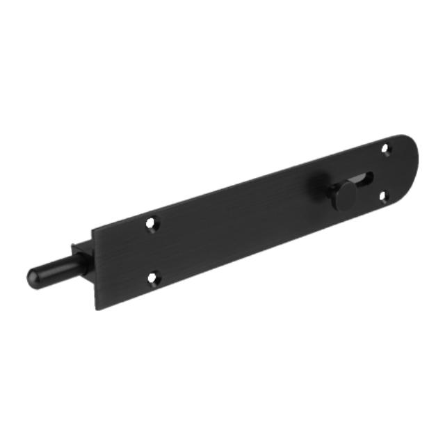 Zanda Radiused Reverse Barrel Bolt 200 x 36mm Matte Black