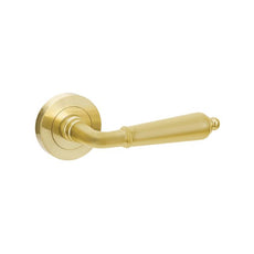 Zanda Oxford Lever Door Handle Satin Brass - The Blue Space