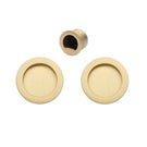 Zanda Visca Round Flush Pull Kit Satin Brass - The Blue Space