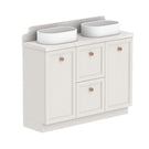 ADP Mabel Ensuite Floor Standing Vanity With Durasein Benchtop - 1200mm Double Basin MABECW1200WKDDU | The Blue Space