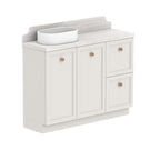 ADP Mabel Ensuite Floor Standing Vanity With Durasein Benchtop - 1200mm Left Basin MABECW1200WKLDU | The Blue Space