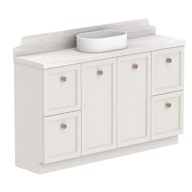 ADP Mabel Ensuite Floor Standing Vanity With Durasein Benchtop - 1500mm Centre Basin MABECW1500WKCDU | The Blue Space