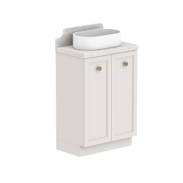 ADP Mabel Ensuite Floor Standing Vanity With Durasein Benchtop - 600mm Centre Basin MABECW0600WKCDU | The Blue Space