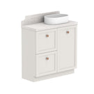 ADP Mabel Ensuite Floor Standing Vanity With Durasein Benchtop - 900mm Right Basin MABECW0900WKRDU | The Blue Space