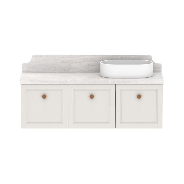 ADP Mabel Ensuite Wall Hung Vanity With Cherry Pie Premium Solid Surface Benchtop - 1200mm Right Basin MABECS1200WHRCP | The Blue Space