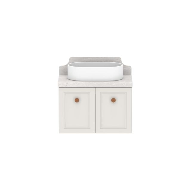 ADP Mabel Ensuite Wall Hung Vanity With Cherry Pie Premium Solid Surface Benchtop - 600mm Centre Basin MABECS0600WHCCP | The Blue Space