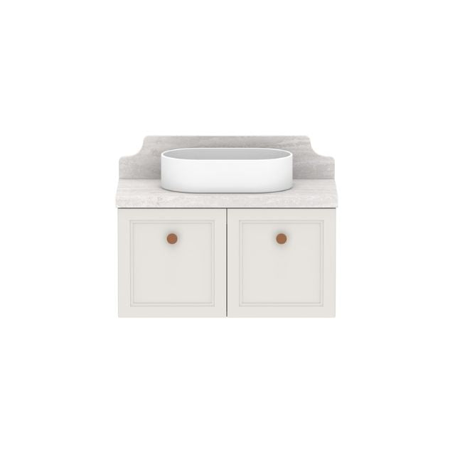 ADP Mabel Ensuite Wall Hung Vanity With Cherry Pie Premium Solid Surface Benchtop - 750mm Centre Basin MABECS0750WHCCP | The Blue Space