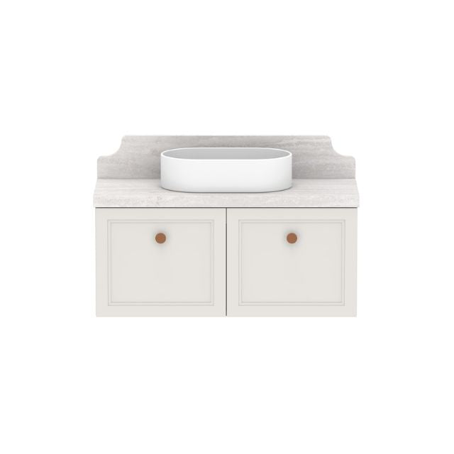 ADP Mabel Ensuite Wall Hung Vanity With Cherry Pie Premium Solid Surface Benchtop - 900mm Centre Basin MABECS0900WHCCP | The Blue Space